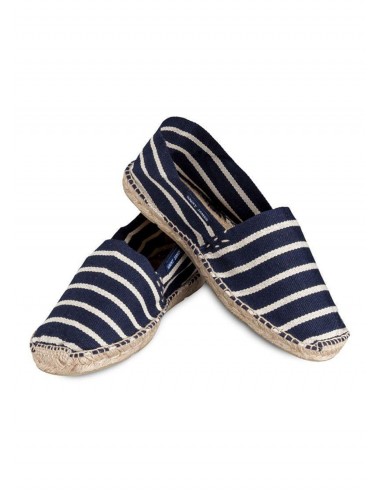 Espadrilles marinière femme - en coton canevas (MARINE/BLANC) prix