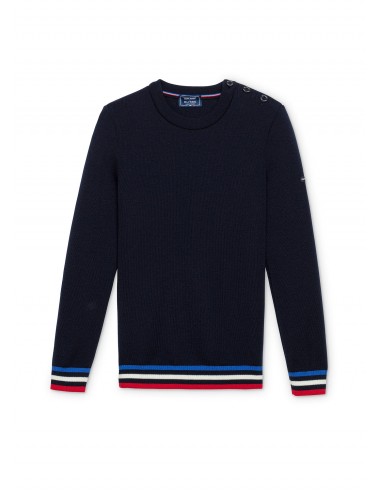 Pull marin Brégançon - SAINT JAMES x Élysée (NAVY) Dans la société mordern