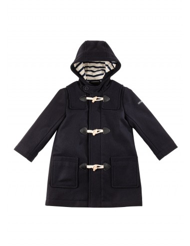 Duffle-coat enfant St Malo - en drap de laine (NAVY) de l' environnement