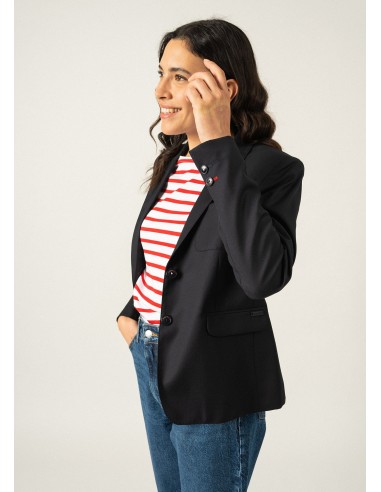 Veste de blazer Ste Cécile - en drap de laine, cintrée (NAVY) ou a consommer sur place