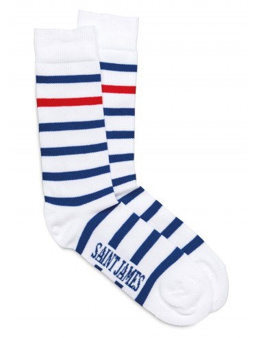 Chaussettes marinière Naval - en jersey de coton (BLANC/GITANE/TULIPE) s'inspire de l'anatomie humaine