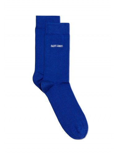 Chaussettes unies brodées 'Saint James' - en jersey de coton (GITANE) pas cher 