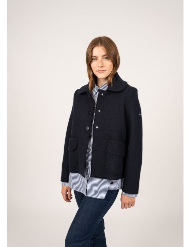 Veste courte Villedieu - en laine bouillie (NAVY) prix pour 