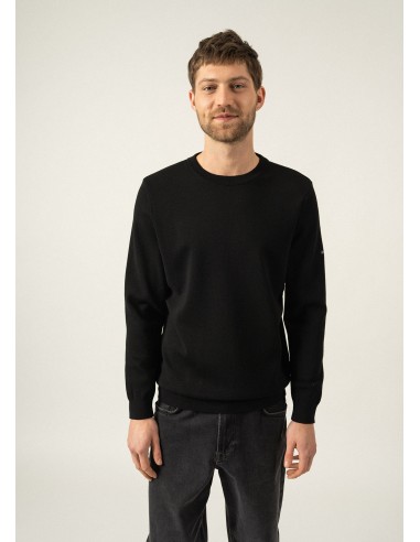 Pull col rond Cruiser - en laine douce (NOIR) Toutes les collections ici