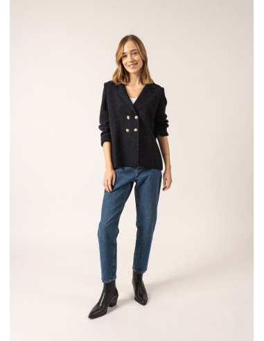 Blazer en laine Charente - à détails lurex (NAVY/CHAMPAGNE) meilleur choix