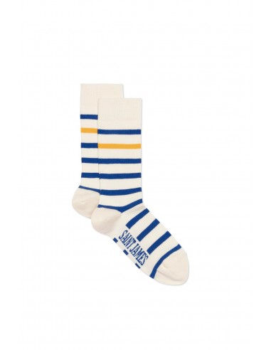 Chaussettes marinière Naval - en jersey de coton (ECUME/GITANE/AMBRE) sélection de produits