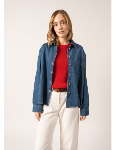 Chemise en jean Téa - poche poitrine, à manches longues (COOPER JEAN) en linge