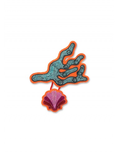 Broche brodée Corail - SAINT JAMES x Macon & Lesquoy (TURQUOISE) votre