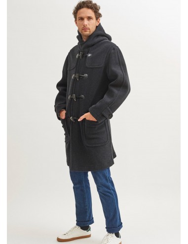 Duffle-coat Saturne - en drap de laine (ANTHRACITE) pas cheres